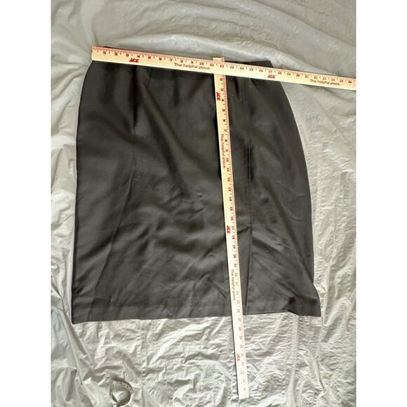 Parisian Signature Womens Black Skirt 18W pencil vintage elastic rayon Zipper - Picture 9 of 9